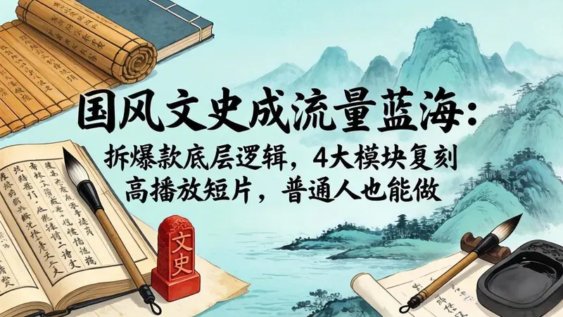 国风文史成流量蓝海：拆爆款底层逻辑，4大模块复刻高播放短片