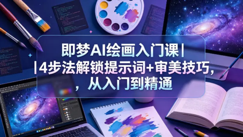 即梦AI绘画入门课 4步法解锁提示词+审美技巧，从入门到精通