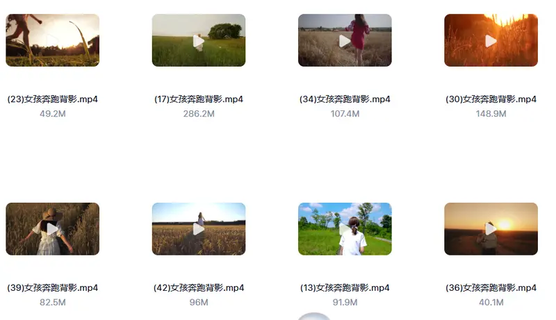 42款唯美女孩奔跑背影治愈情感视频素材 第3张