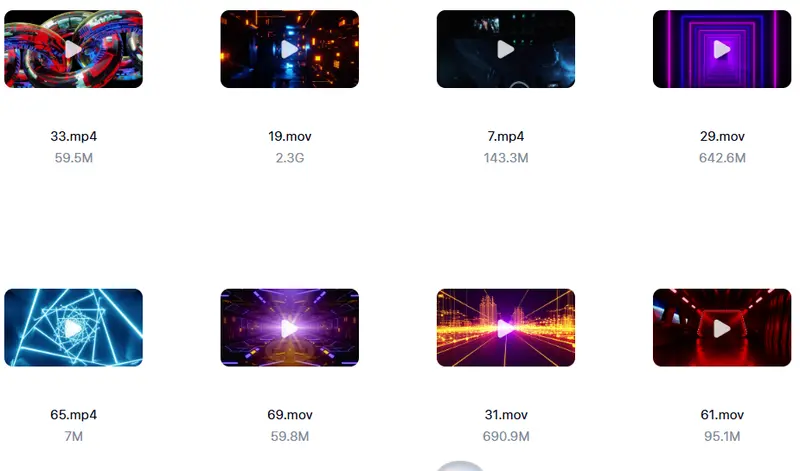 70套炫酷科幻重金属动画夜店酒吧大屏背景VJ视频素材 第7张
