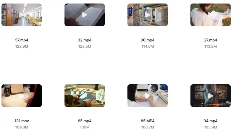 144款读书看书横屏实拍视频素材 第6张