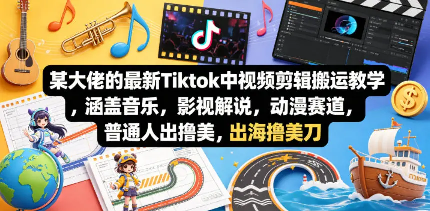最新Tiktok中视频剪辑搬运教学
