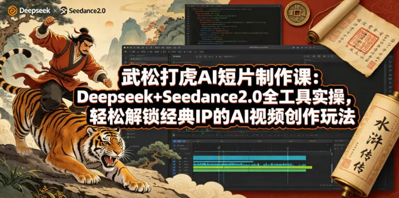武松打虎AI短片制作课：Deepseek+Seedance2.0全工具实操