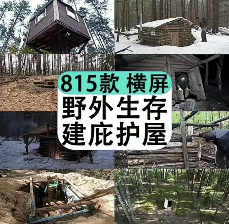 815款横屏国外建造庇护露营野餐无水印视频素材