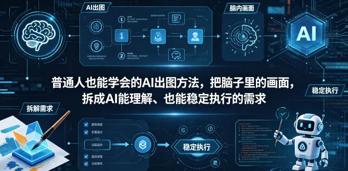 通⼈也能学会的AI出图⽅法，把脑子里的画面，拆成AI能理解