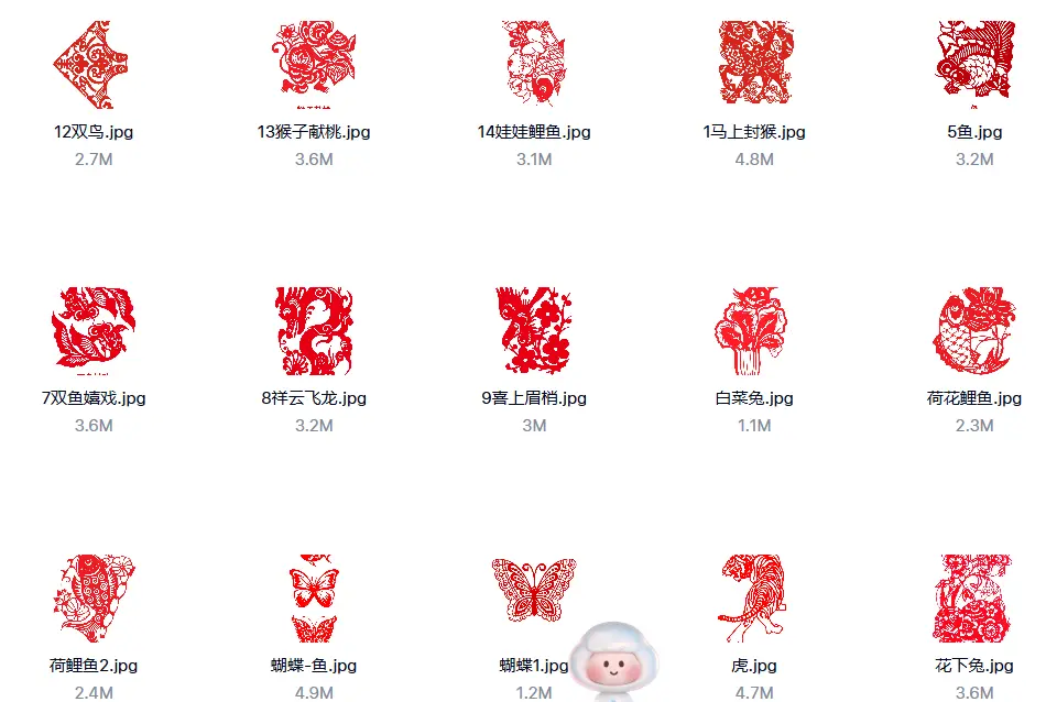 5000+款中国风传统剪纸手工刻纸图可打印底稿 第7张
