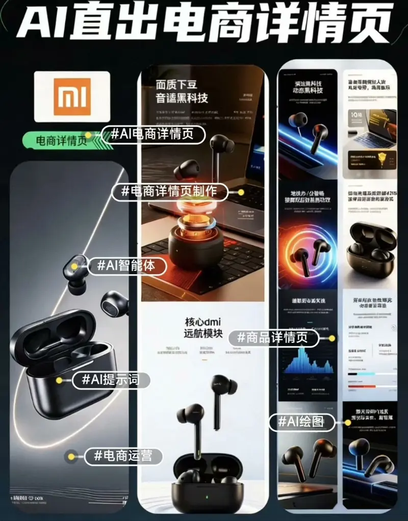 AI一键直出电商详情页+产品替换+场景图教程合集