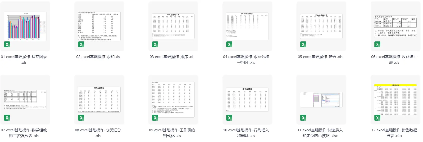 150套Excel练习题库【训练试题及答案全套素材】 第4张