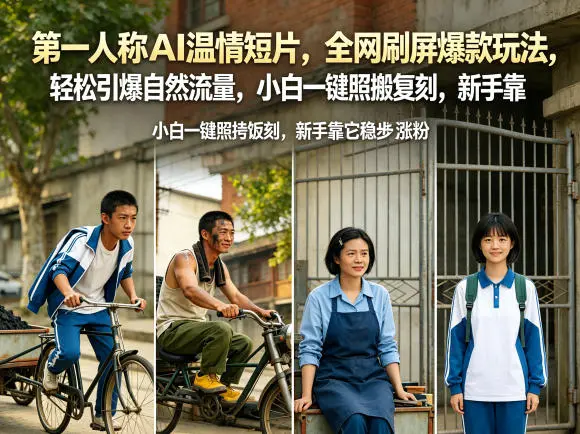第一人称AI温情短片，全网刷屏爆款玩法，轻松引爆自然流量