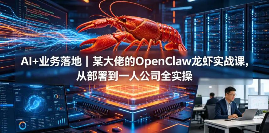 大佬的OpenClaw小龙虾实战课，从部署到一人公司全实操