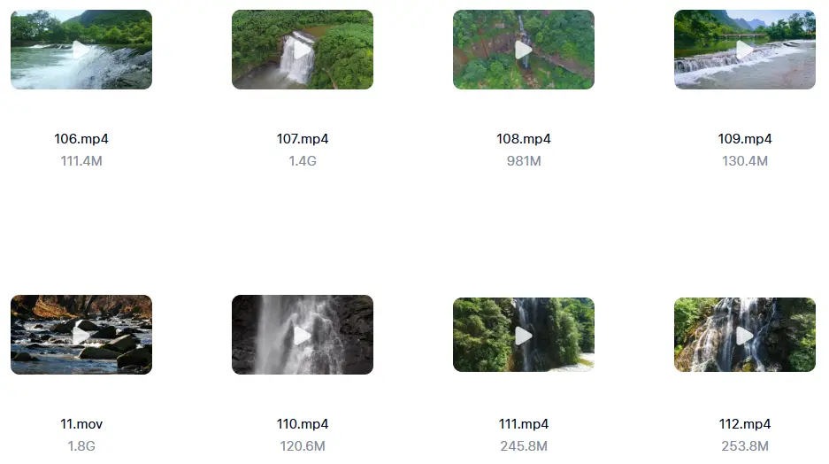 精选157款瀑布河流小溪自然风景4K横屏视频素材 第3张