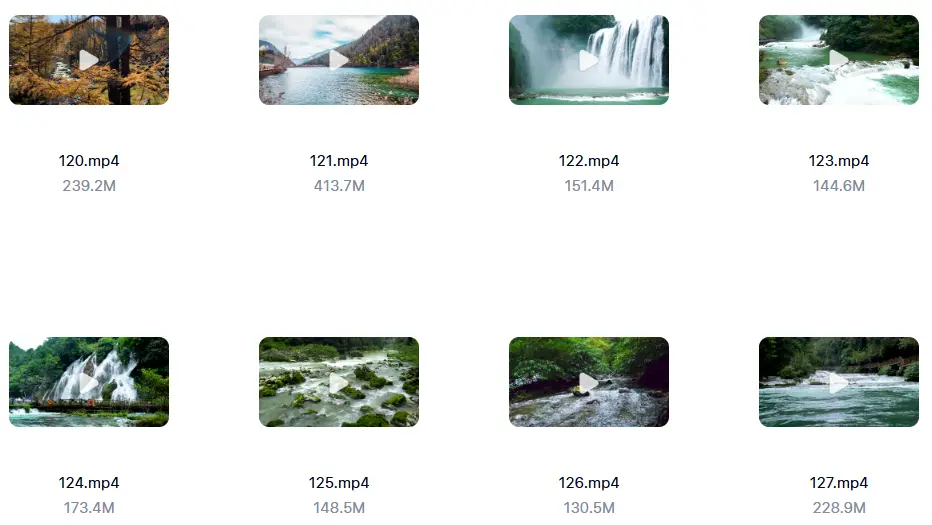 精选157款瀑布河流小溪自然风景4K横屏视频素材 第6张