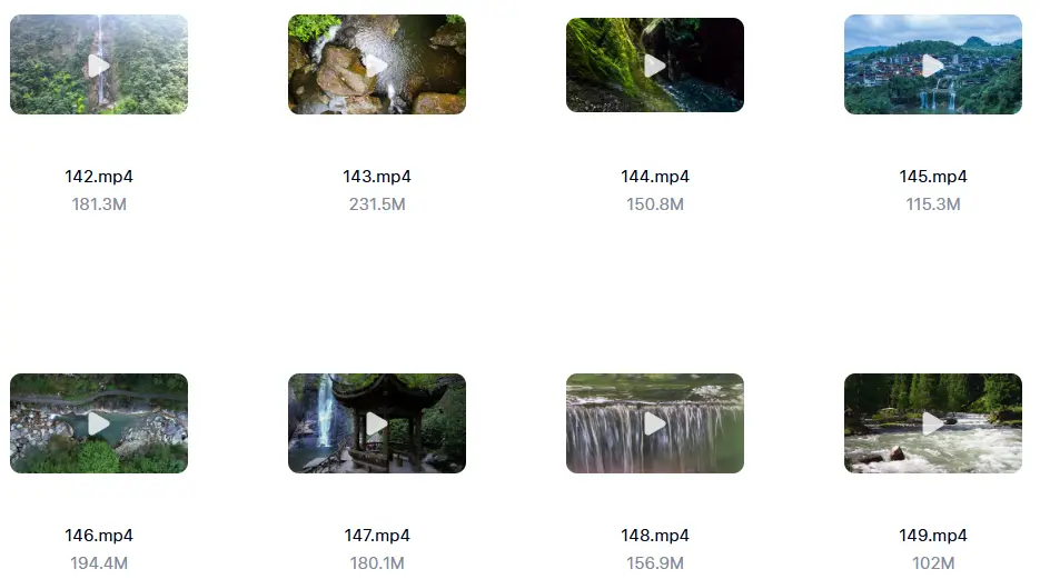 精选157款瀑布河流小溪自然风景4K横屏视频素材 第8张