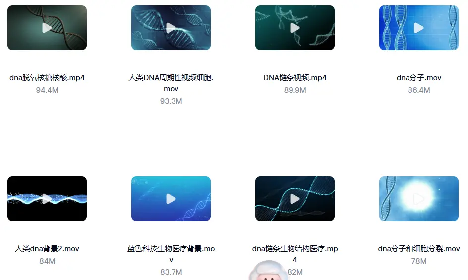 精选99款DNA基因分子3D链条转动动画横屏视频素材 第8张