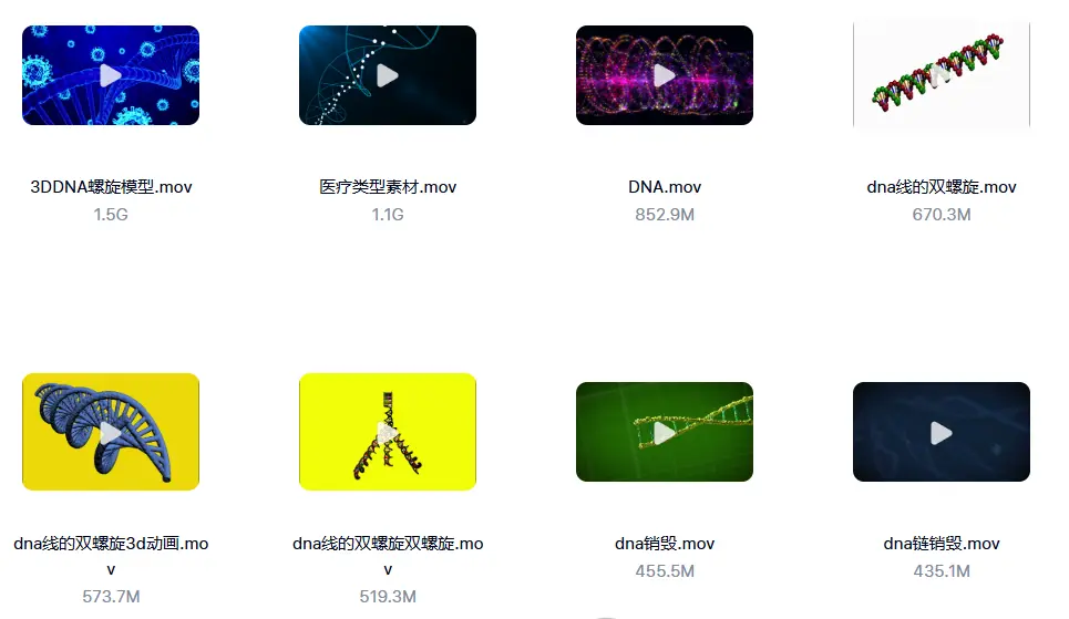 精选99款DNA基因分子3D链条转动动画横屏视频素材 第2张