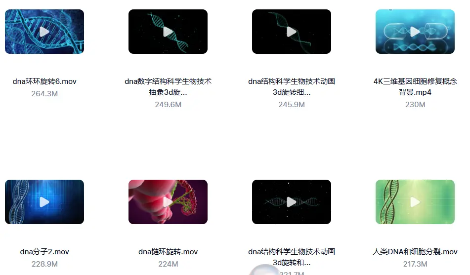 精选99款DNA基因分子3D链条转动动画横屏视频素材 第4张