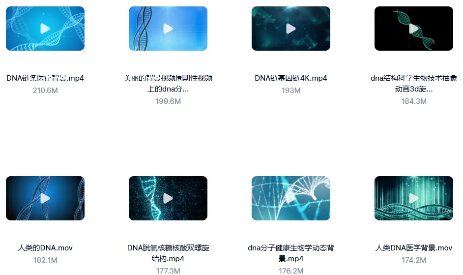精选99款DNA基因分子3D链条转动动画横屏视频素材 第5张