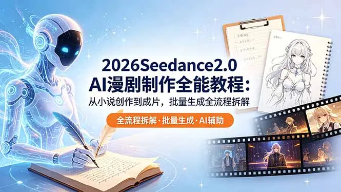Seedance2.0 AI制作全能教程：从小说创作到成片，批量生成全流程拆解