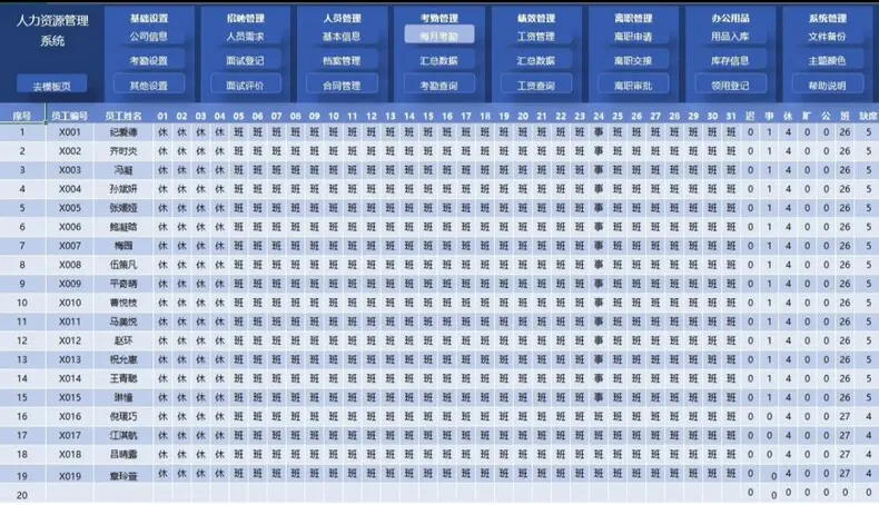 人事档案管理系统EXCEL表格模板 人力资源通用表格 第3张