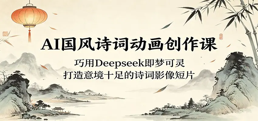 AI国风诗词动画创作课