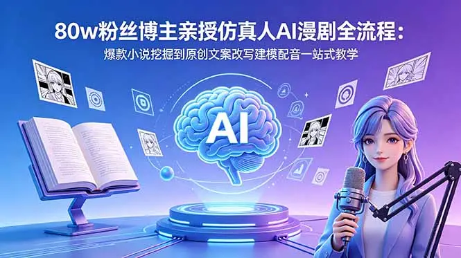 80w粉丝博主亲授仿真人AI漫剧全流程