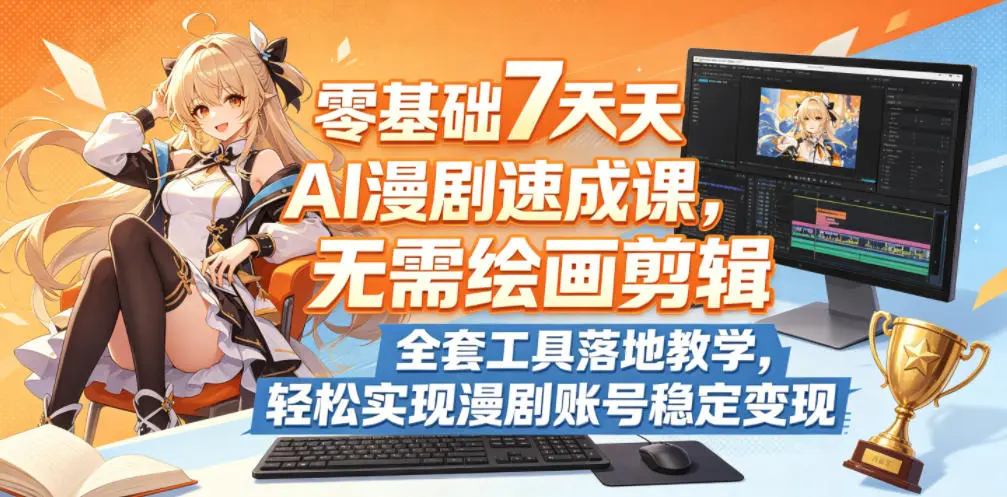 零基础7天AI漫剧速成课，无需绘画剪辑，全套工具落地教学