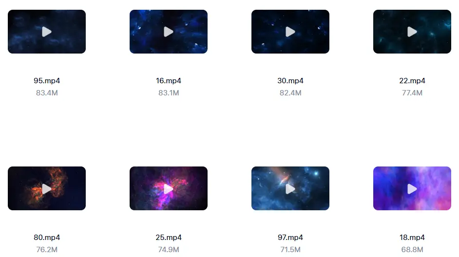 精选99款4K唯美星空星云粒子LED屏幕横屏视频素材 第5张