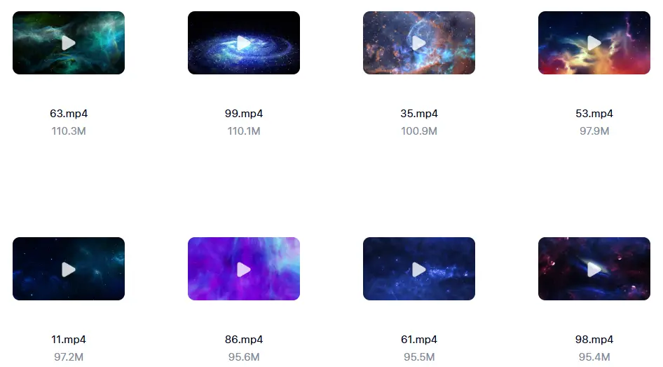 精选99款4K唯美星空星云粒子LED屏幕横屏视频素材 第3张