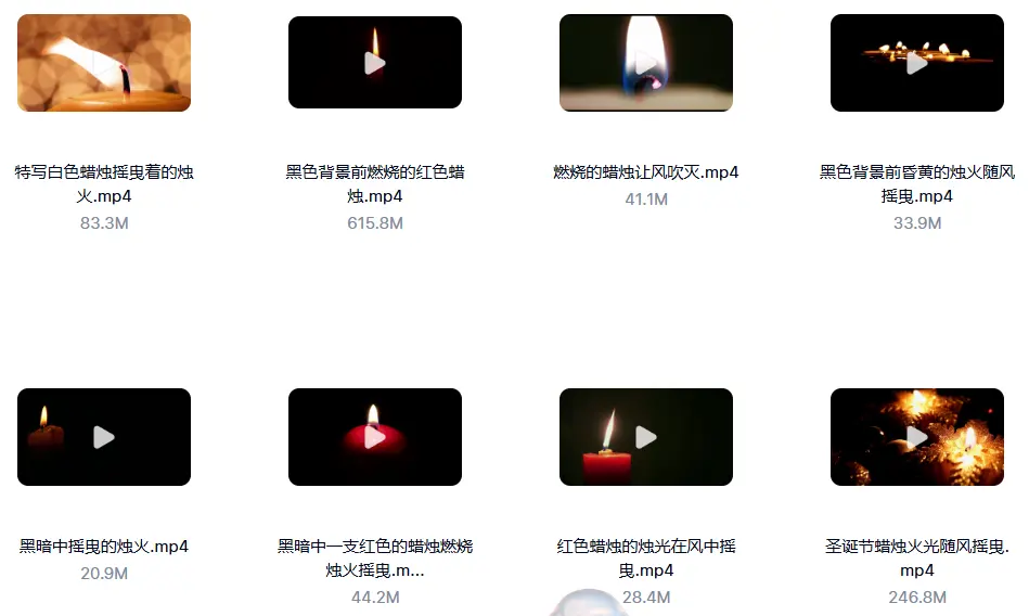精选35款蜡烛燃烧烛火祈福祈祷背景横屏视频素材 第2张