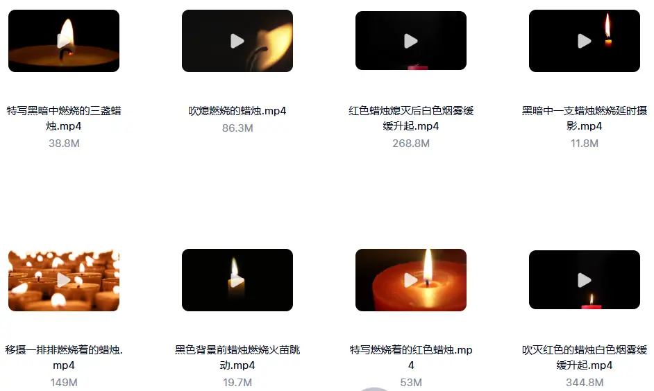 精选35款蜡烛燃烧烛火祈福祈祷背景横屏视频素材 第5张