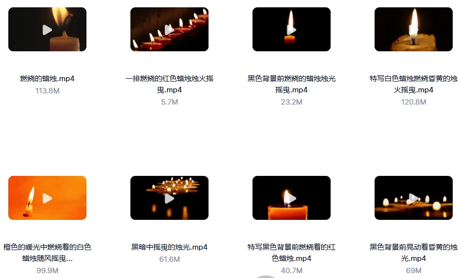 精选35款蜡烛燃烧烛火祈福祈祷背景横屏视频素材 第4张