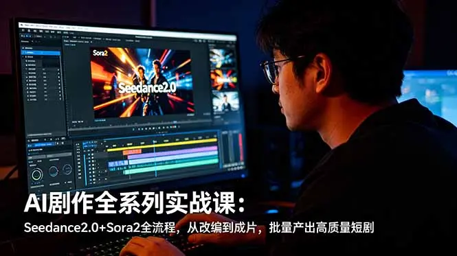 Seedance2.0+Sora2全流程，从改编到成片，批量产出高质量短剧