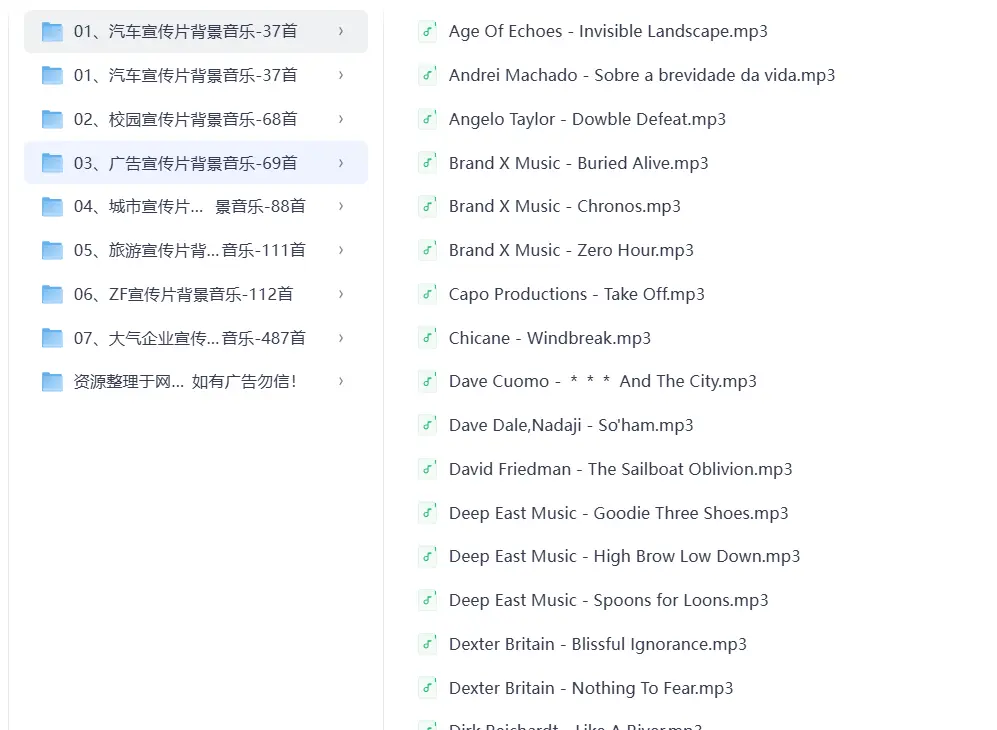 宣传片背景音乐(无版权可商用音乐素材)【5.8G】 第3张