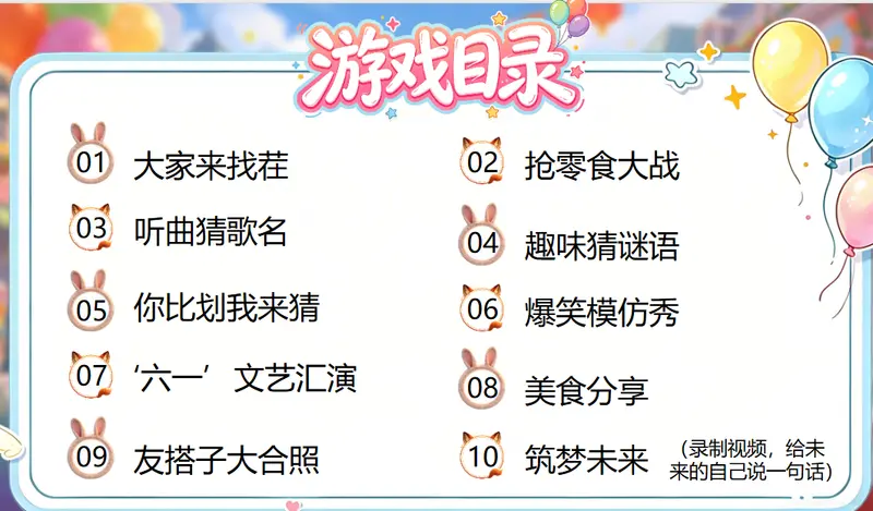六一儿童节主题班会完整方案，61PPT课件，趣味游戏活动方案 第2张