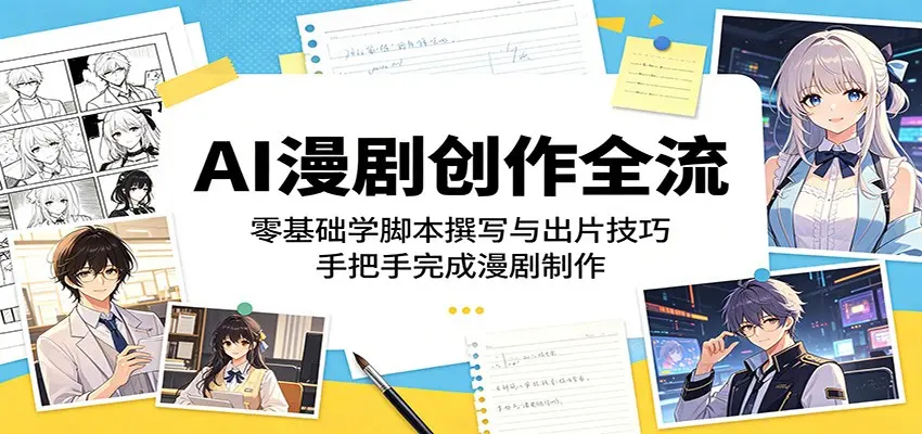 AI漫剧创作全流程：零基础手把手完成漫剧制作