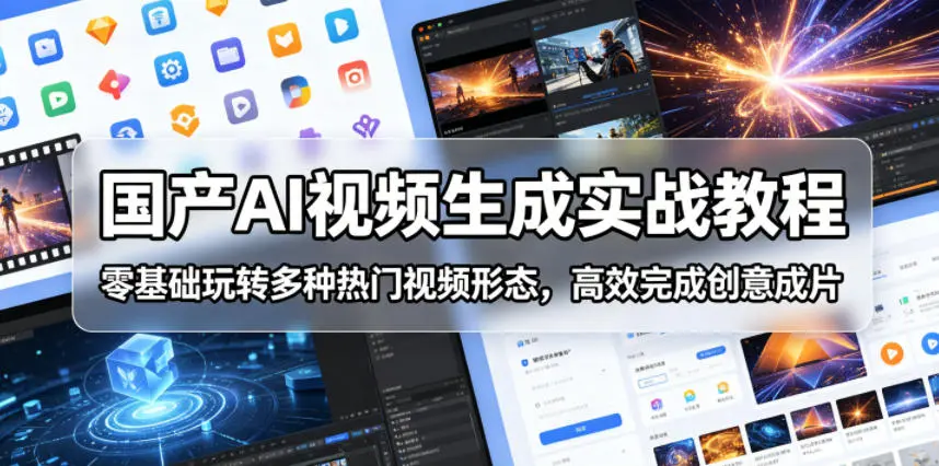 国产AI视频生成实战教程，零基础玩转多种热门视频形态