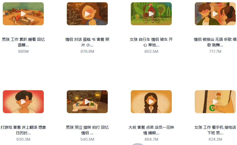 800个韩国插画动漫唯美治愈系短视频剪辑素材 第3张