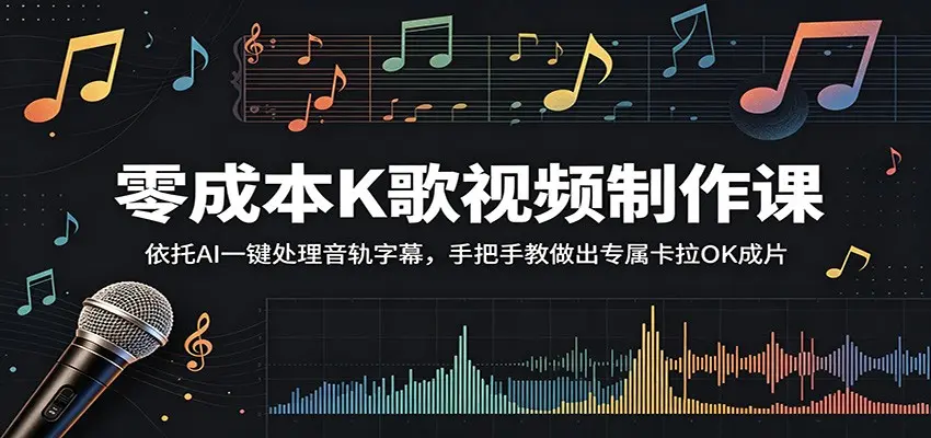 零成本K歌视频制作课：手把手教做出专属卡拉OK成片
