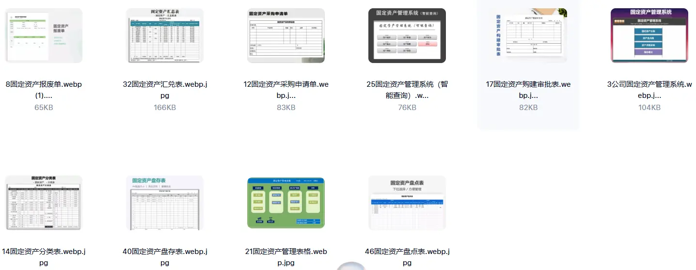 精选60套固定资产管理Excel表格模板 第6张