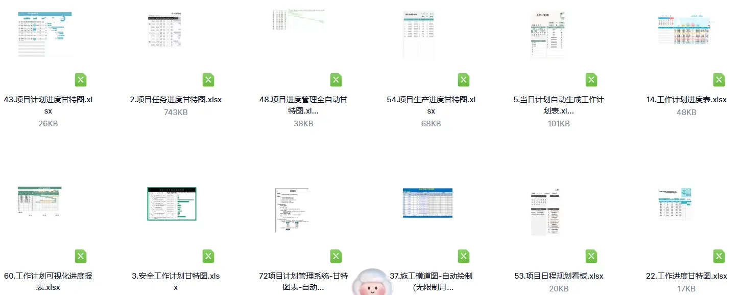 580套Execl甘特图项目日程计划进度表格模板大合集 第3张