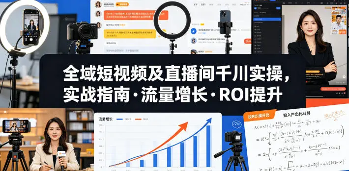 全域短视频及直播间千川实操，实战指南·流量增长