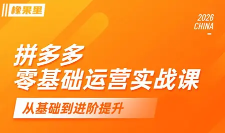 仙道电商·拼多多零基础运营实战课