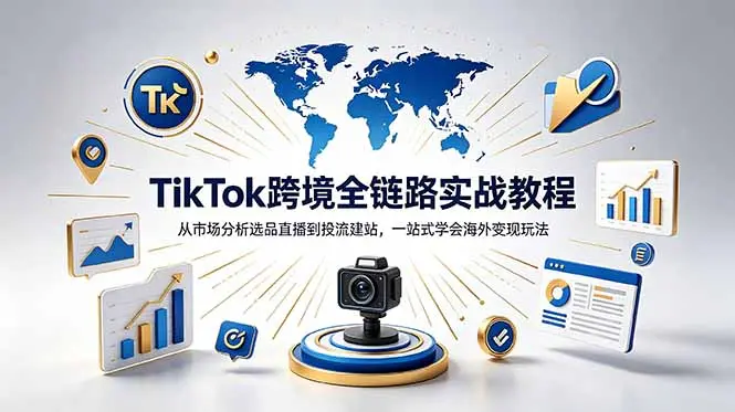 TikTok+独立站跨境基础全套教程，拆解平台盈利逻辑