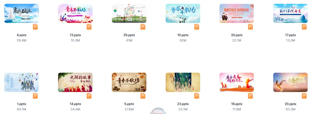 340套毕业季毕业典礼纪念相册PPT全套模板 第3张