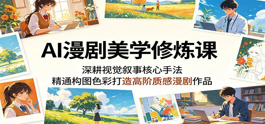AI漫剧美学修炼课：精通构图色彩打造高阶质感漫剧作品