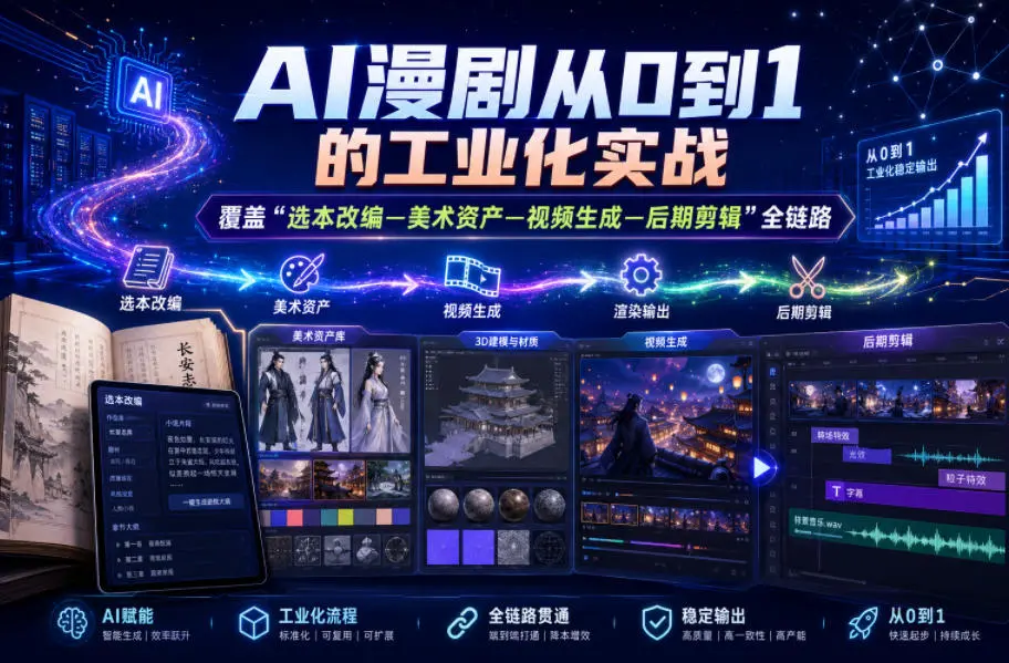 AI漫剧从0到1的工业化实战