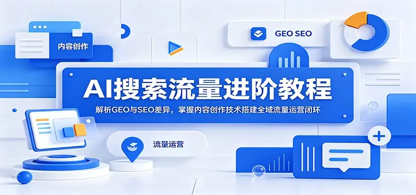AI搜索流量进阶教程：掌握内容创作技术搭建全域流量运营闭环