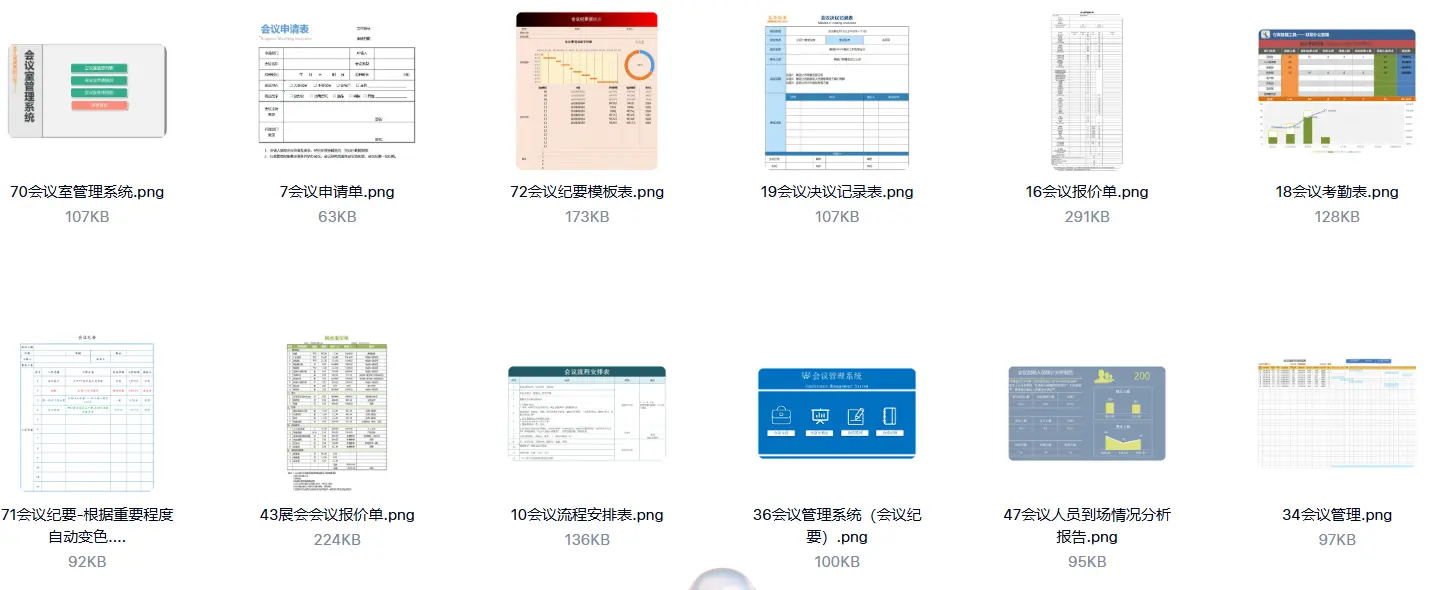 400+会议表格模板大全【Excel/Word】 第5张