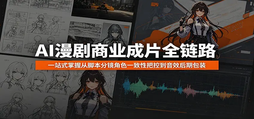 AI漫剧商业成片全链路：一站式掌握从脚本分镜角色一致性