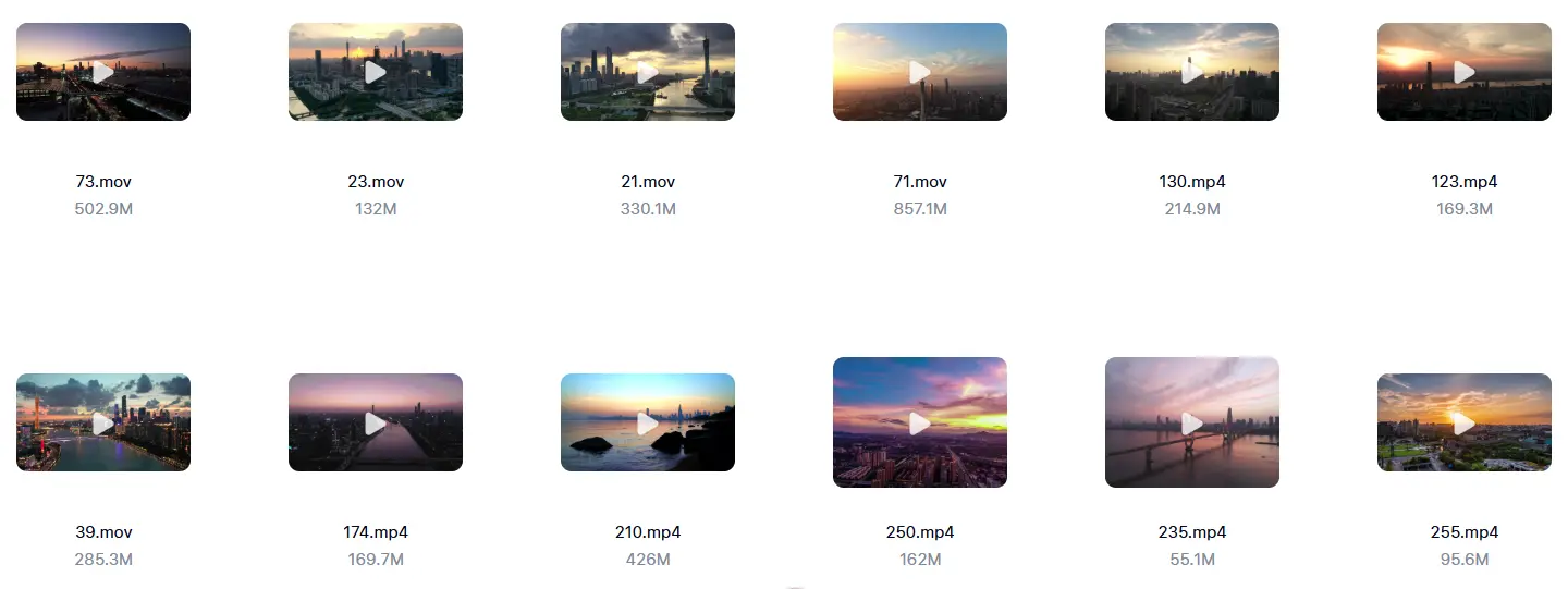 精选270款城市夕阳晚霞风景4K横屏视频素材